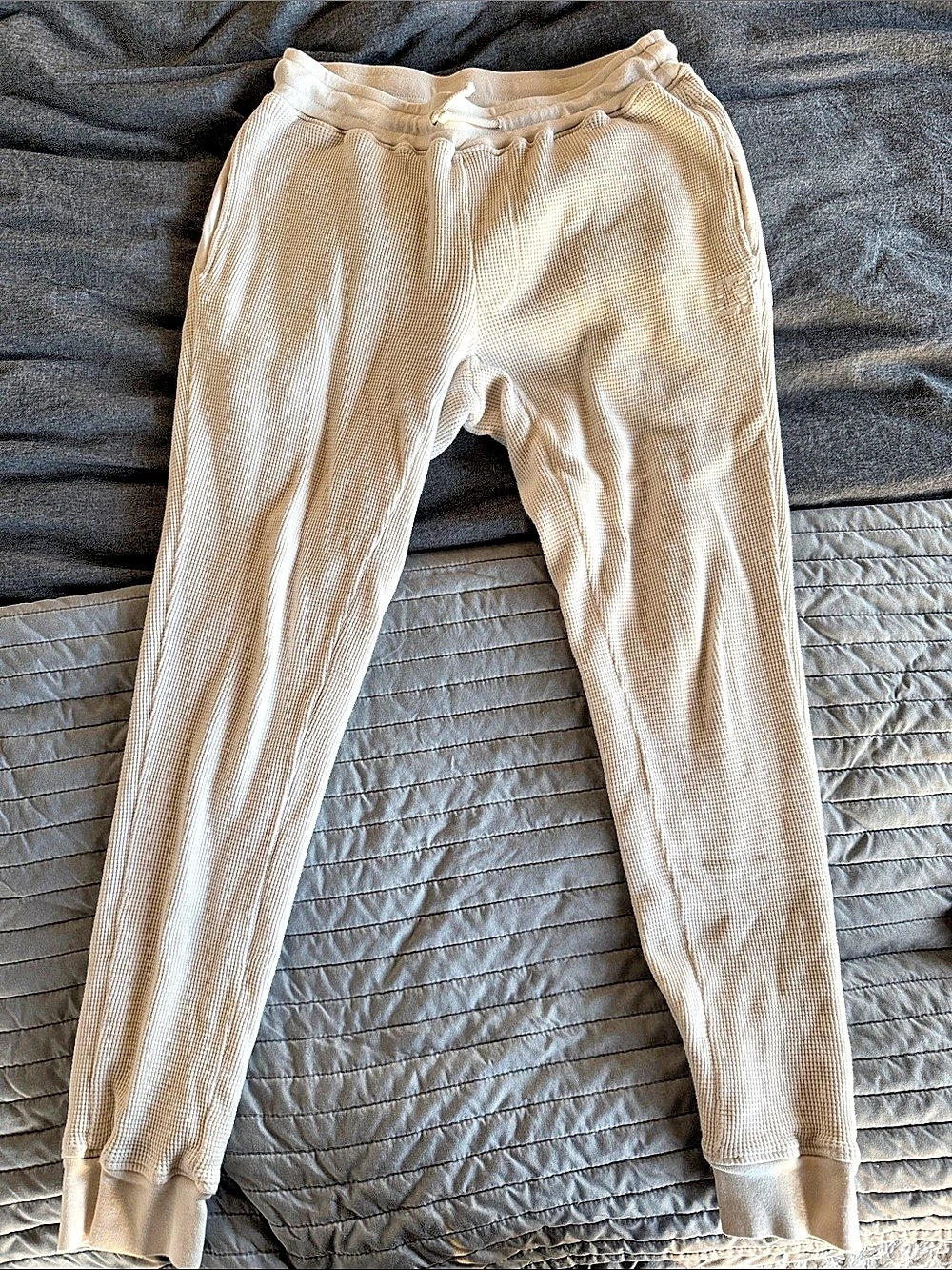 Kith x Calux Waffle Pant Waffle-Knit Joggers in Cream Size Medium